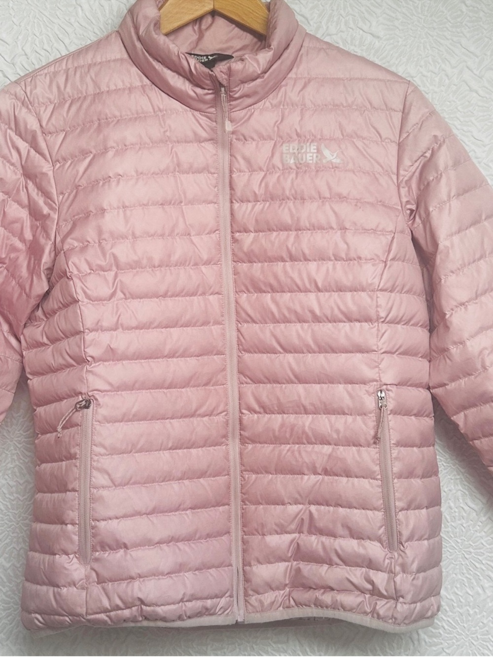Eddie Bauer Light Pink Quilted Packable Puffer Jacket